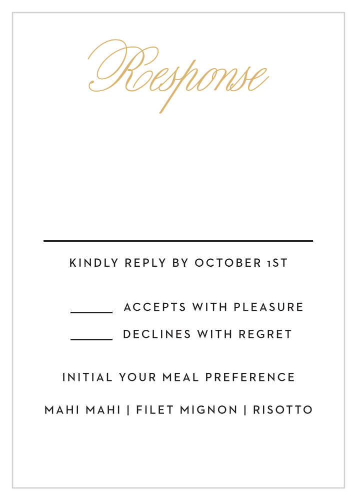 Traditional Script Response Cards