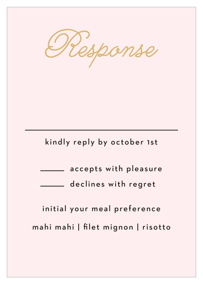 Sweetheart Script Response Cards