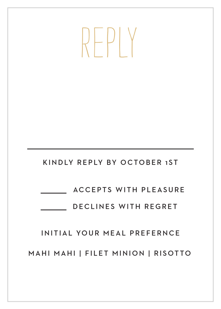 Rustic Type Response Cards