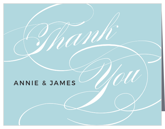 Swirling Simplicity Wedding Thank You Cards