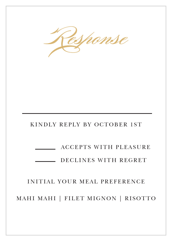 Minimal Ampersand Response Card