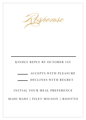 Minimal Ampersand Response Card