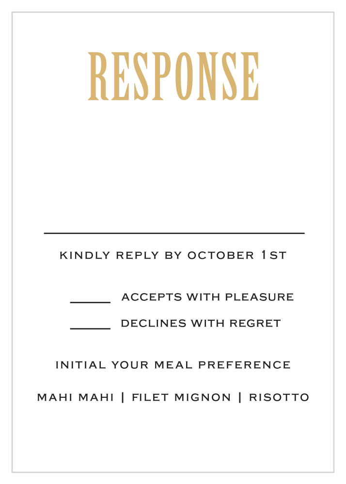 Antique Elegance Response Cards