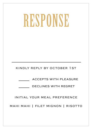 Antique Elegance Response Cards