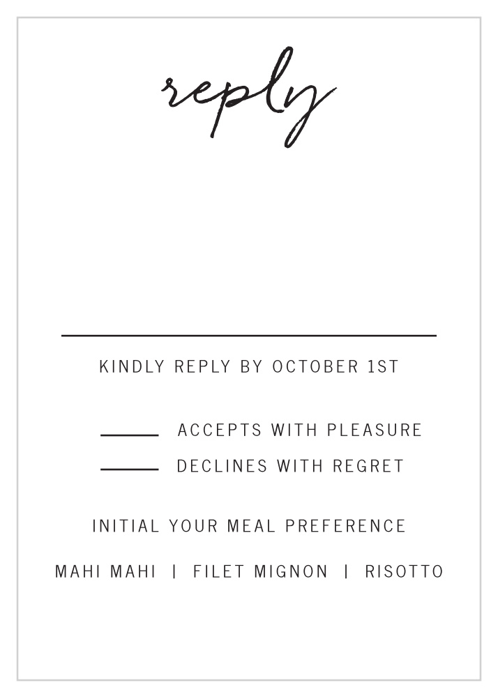 Brush Script Response Cards