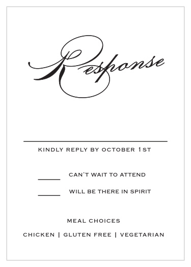 Classic Script Response Cards