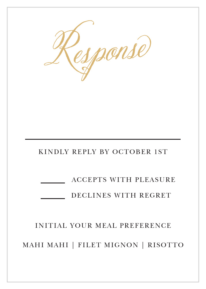 Romantic Calligraphy Response Cards