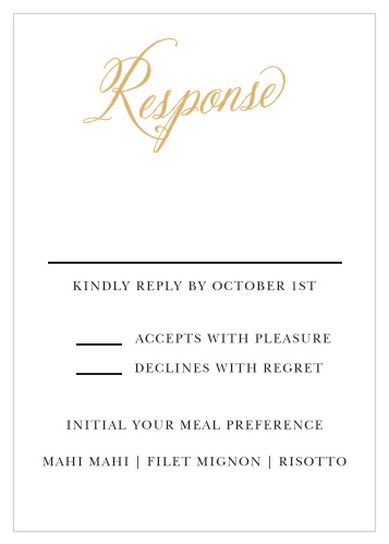 Romantic Calligraphy Response Cards