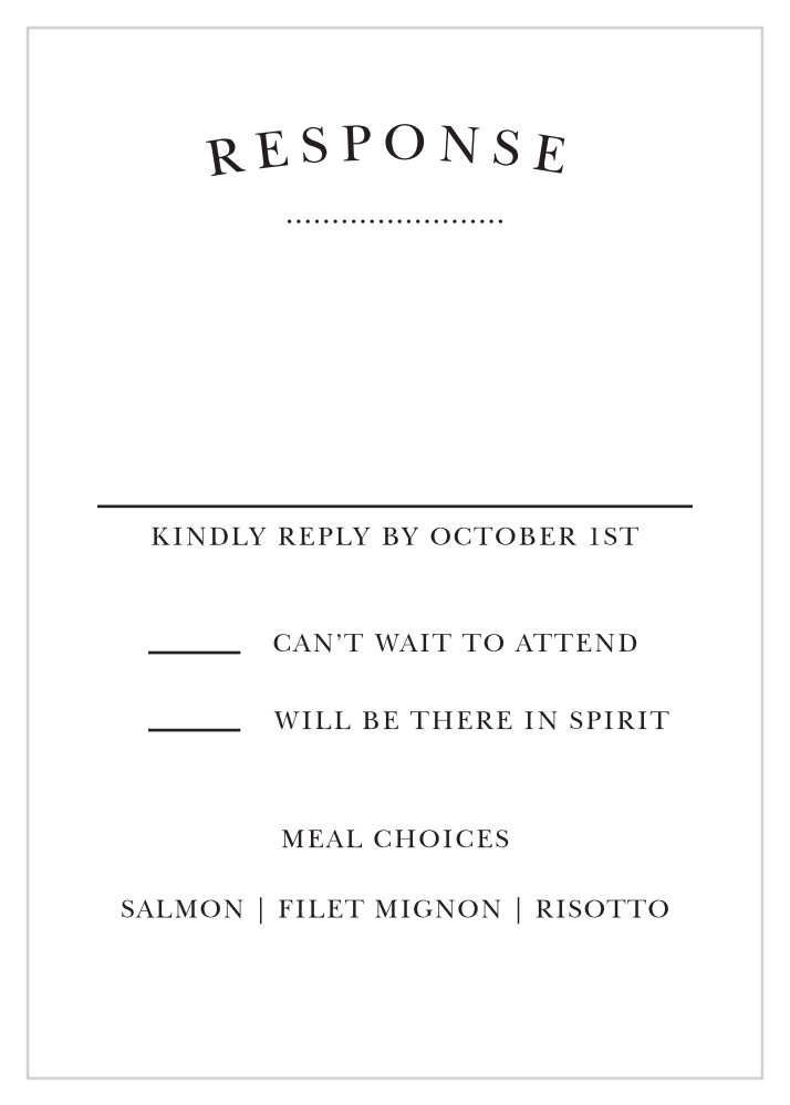 Elegant Vintage Response Cards