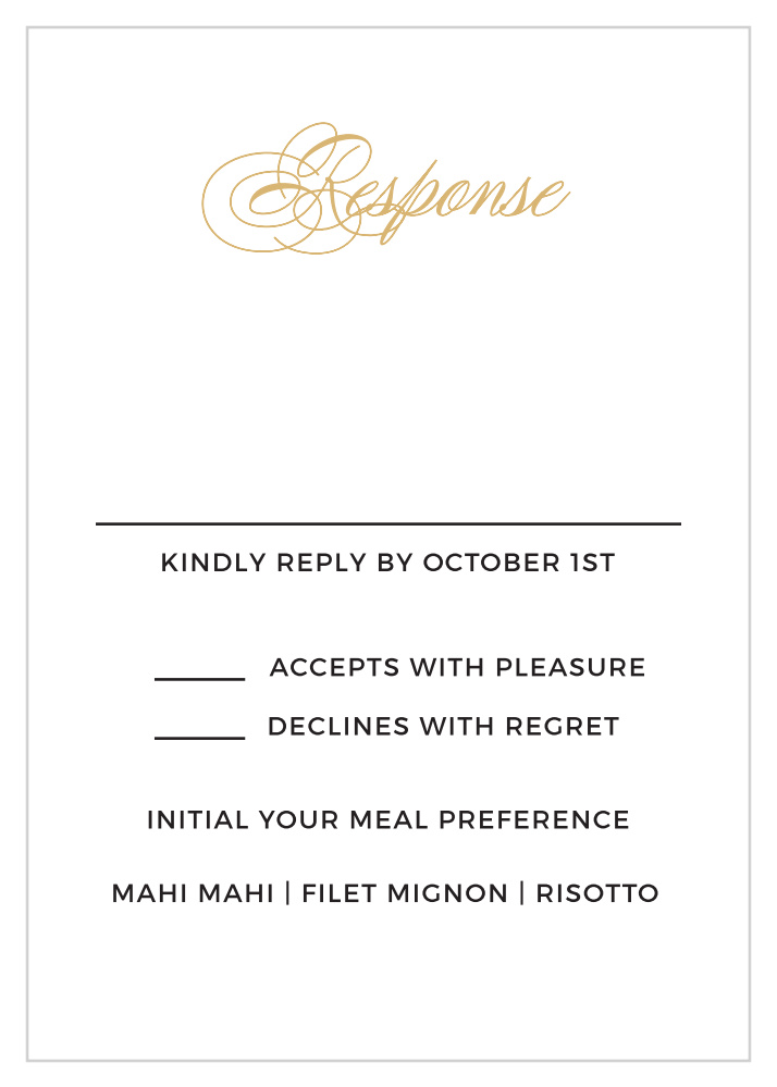 Charmed Monogram Response Cards