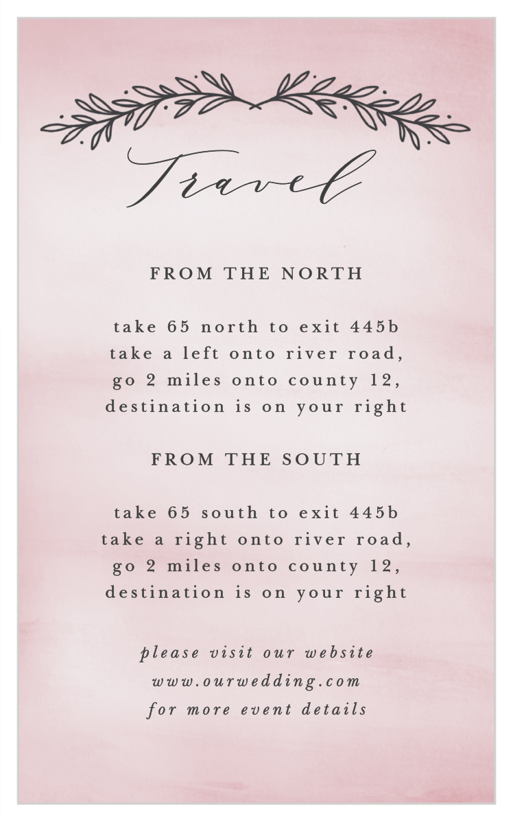 Watercolor Initials Direction Cards