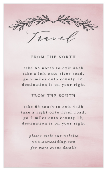 Watercolor Initials Direction Cards