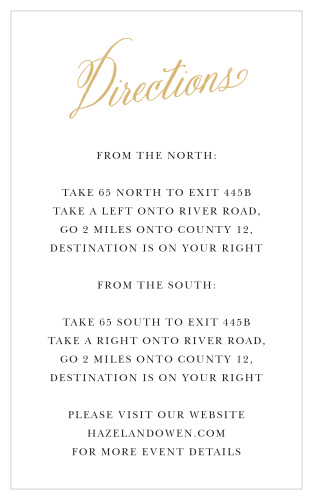 Romantic Calligraphy Direction Cards