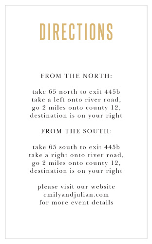 Destination Weekend Direction Cards
