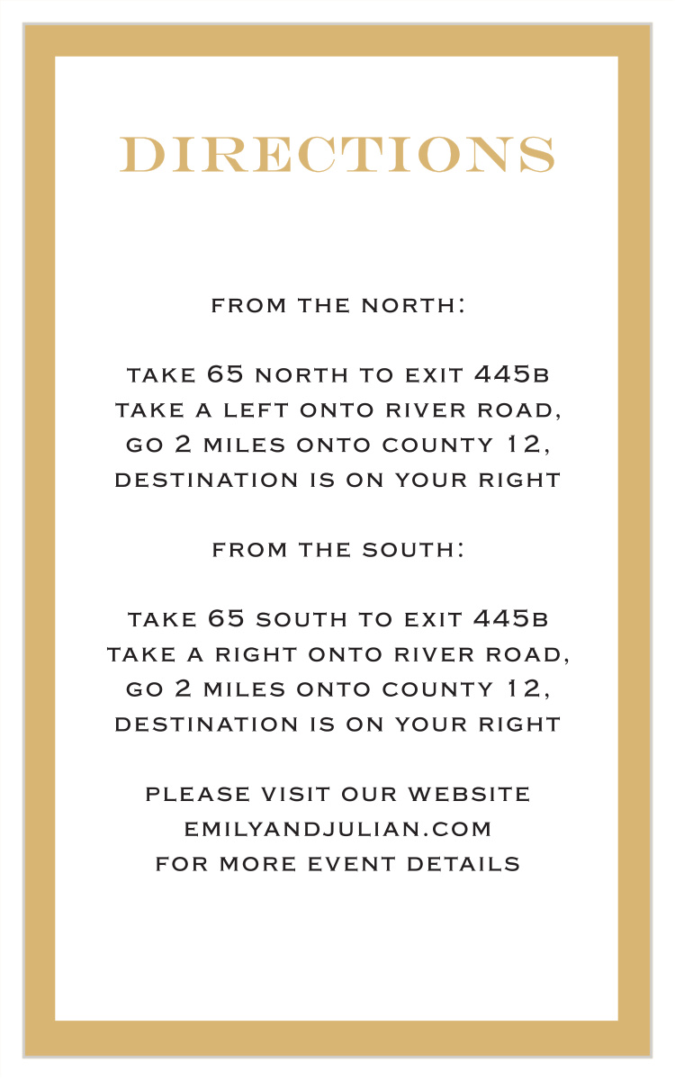 Classic Border Direction Cards