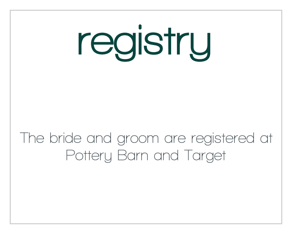 Perfect Ending Registry Cards