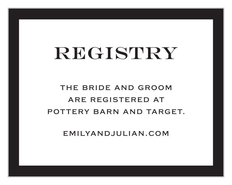 Classic Border Registry Cards