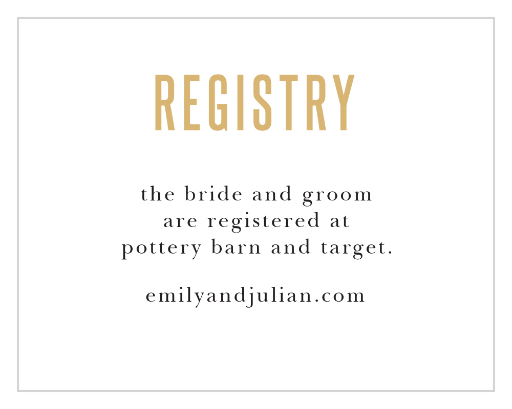 Destination Weekend Registry Cards