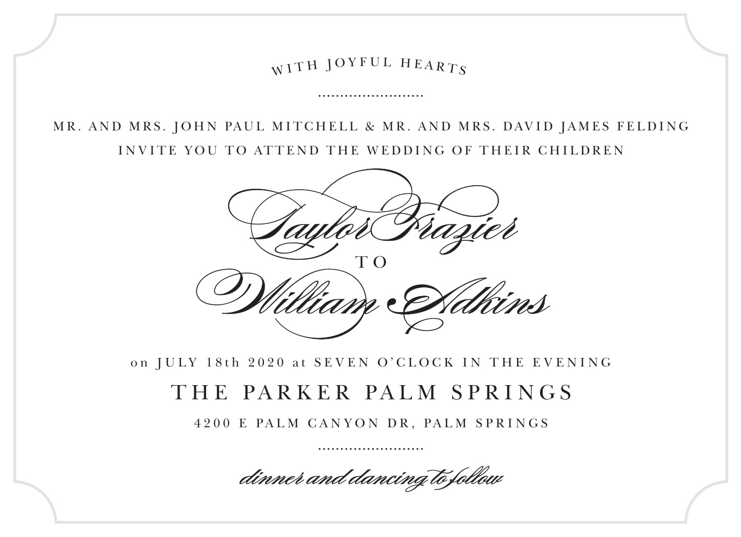 Elegant Vintage Landscape Wedding Invitations