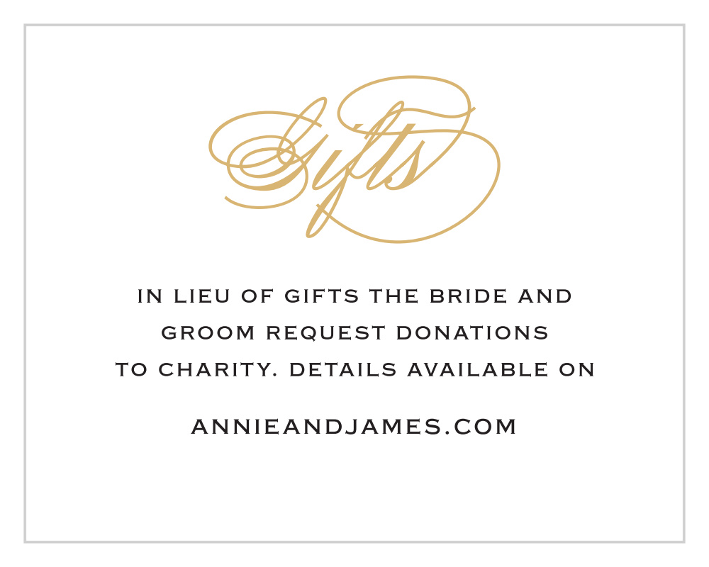 Glamorous Typography Registry Cards