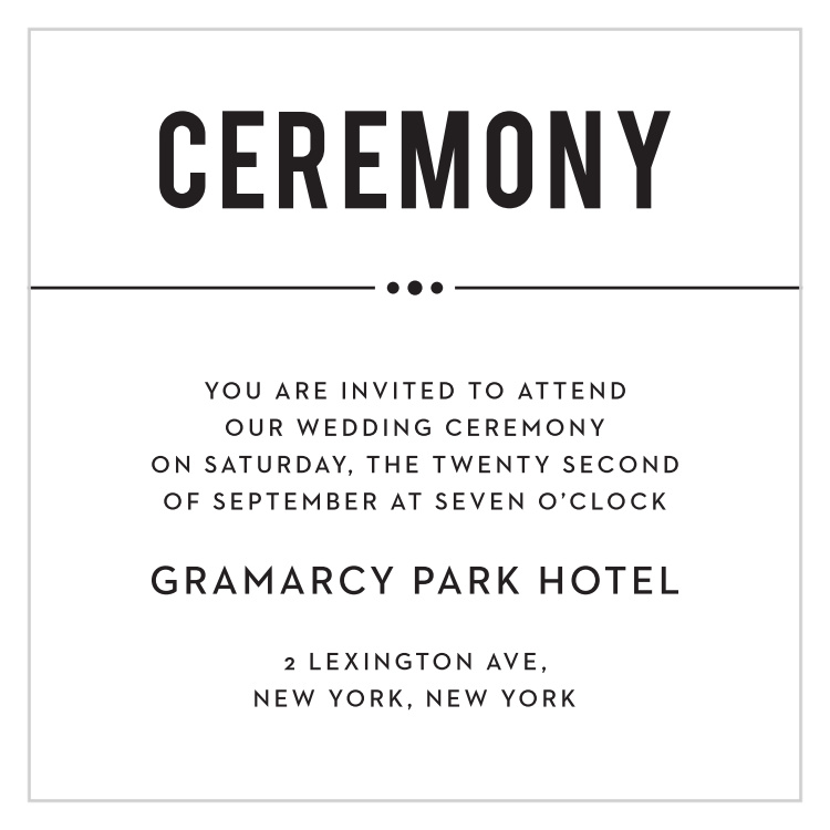 Perennial Playbill Ceremony Cards