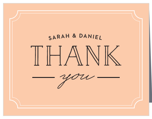 Type Frame Wedding Thank You Cards