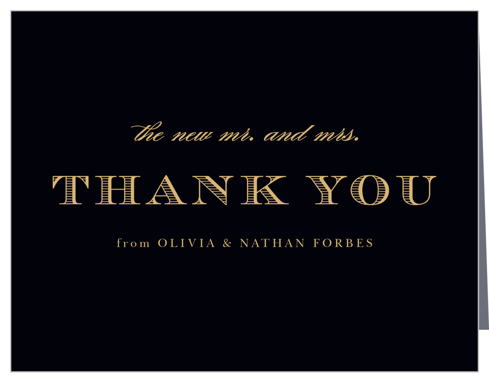 Traditional Sophistication Thank You Cards
