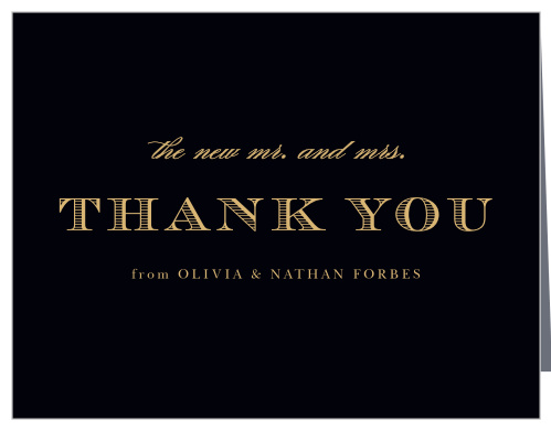 Traditional Sophistication Thank You Cards