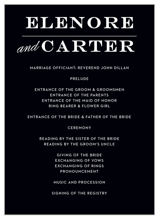 Vintage Ticket Wedding Programs