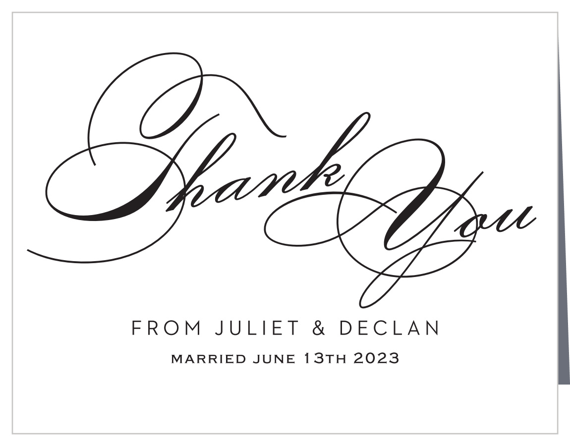 Classic Script Wedding Thank You Cards