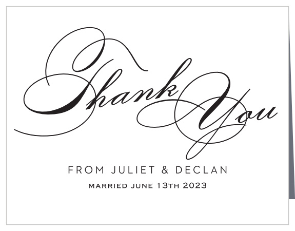 Classic Script Wedding Thank You Cards