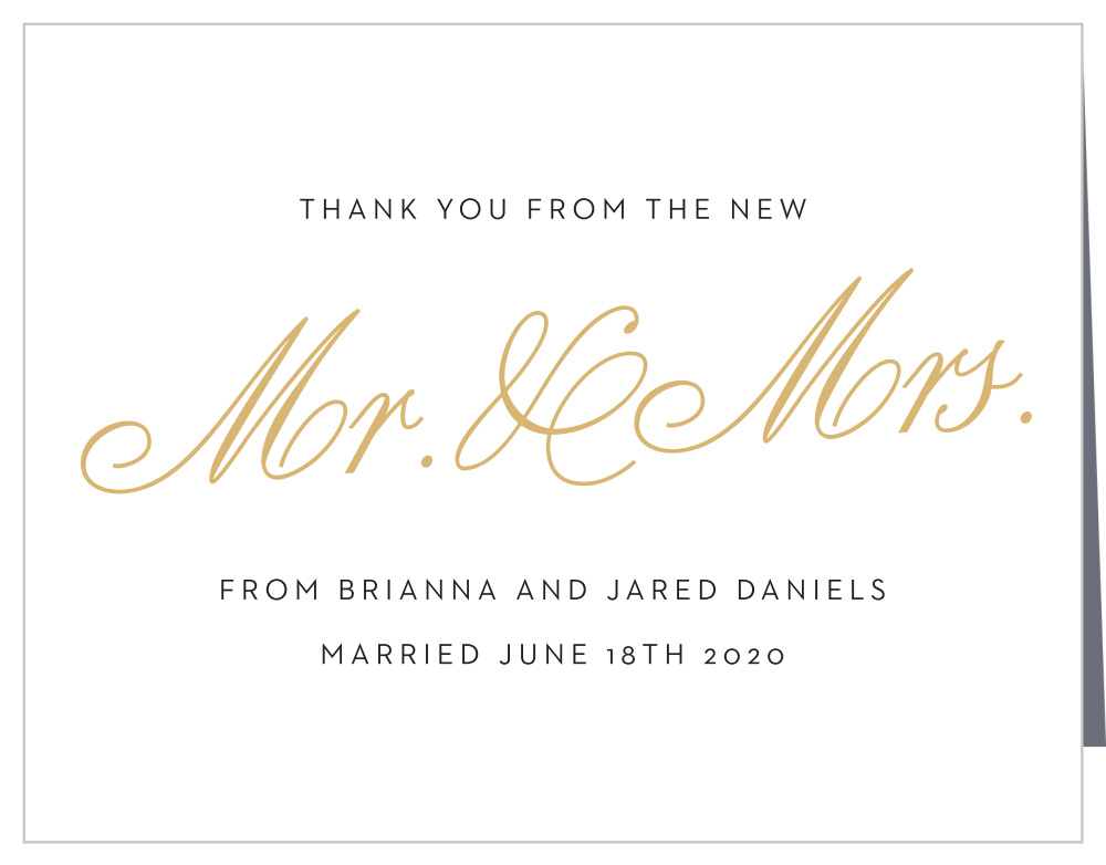 Traditional Script Thank You Cards