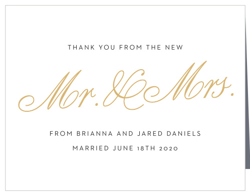 Traditional Script Thank You Cards