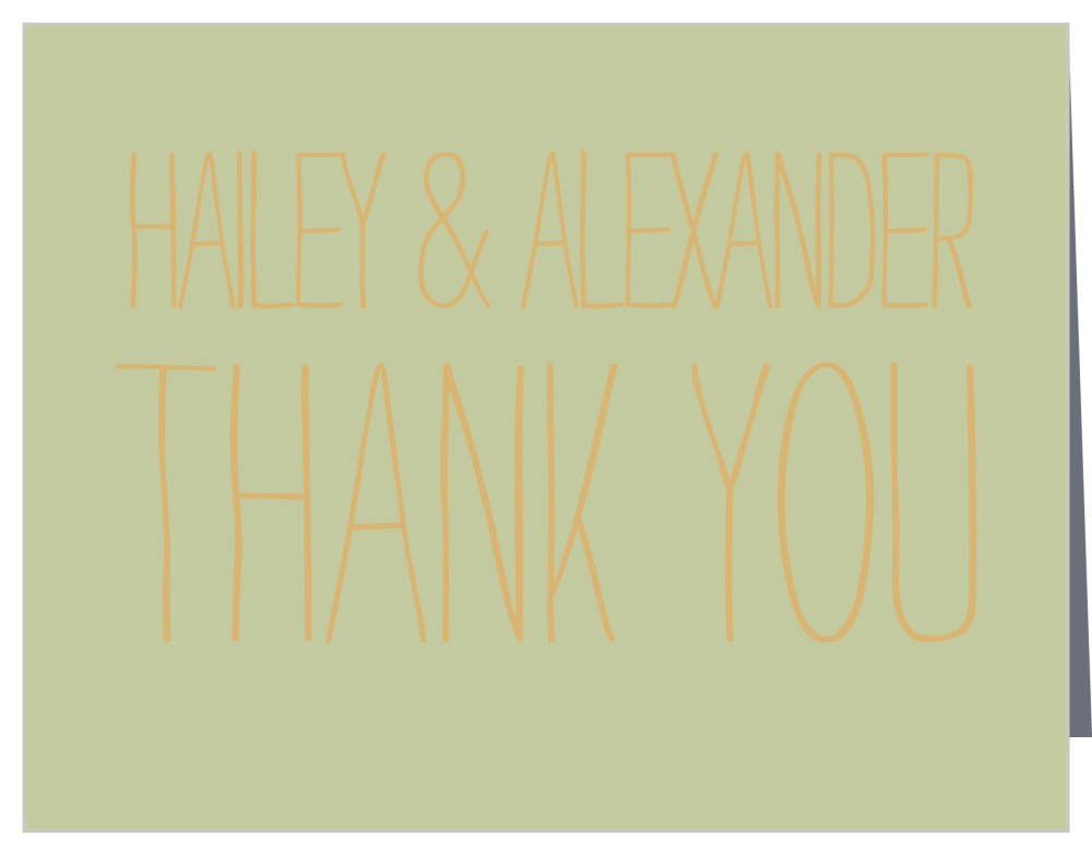 Rustic Type Thank You Cards