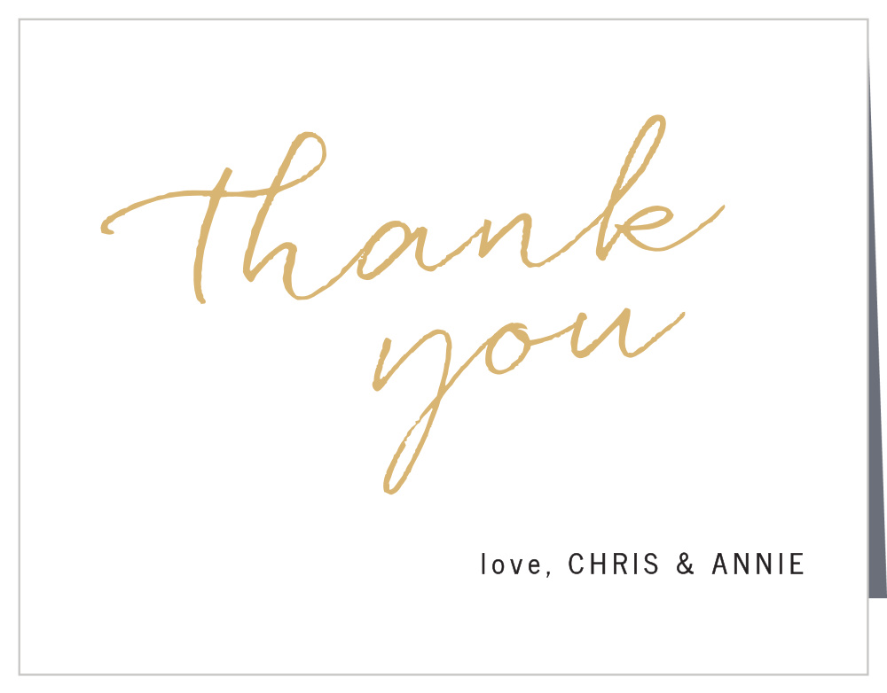 Brush Script Thank You Cards