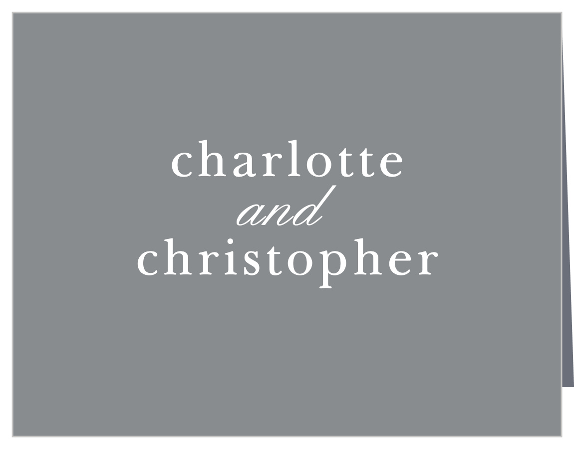 Sophisticated Typography Wedding Thank You Cards