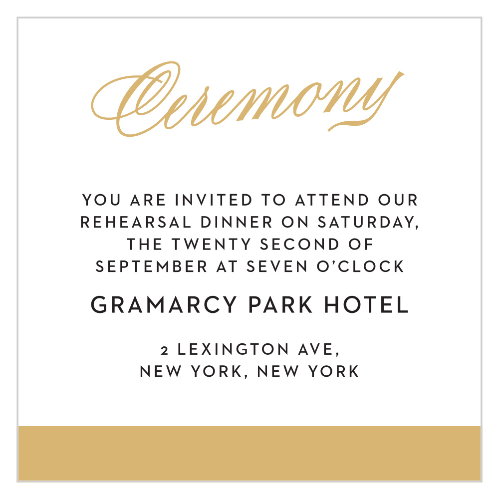 Statement Script Ceremony Cards