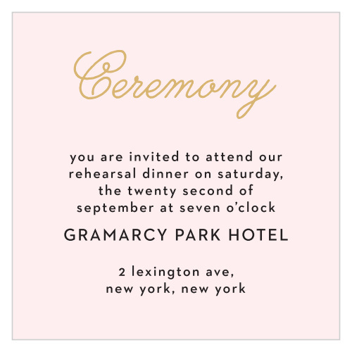 Sweetheart Script Ceremony Cards