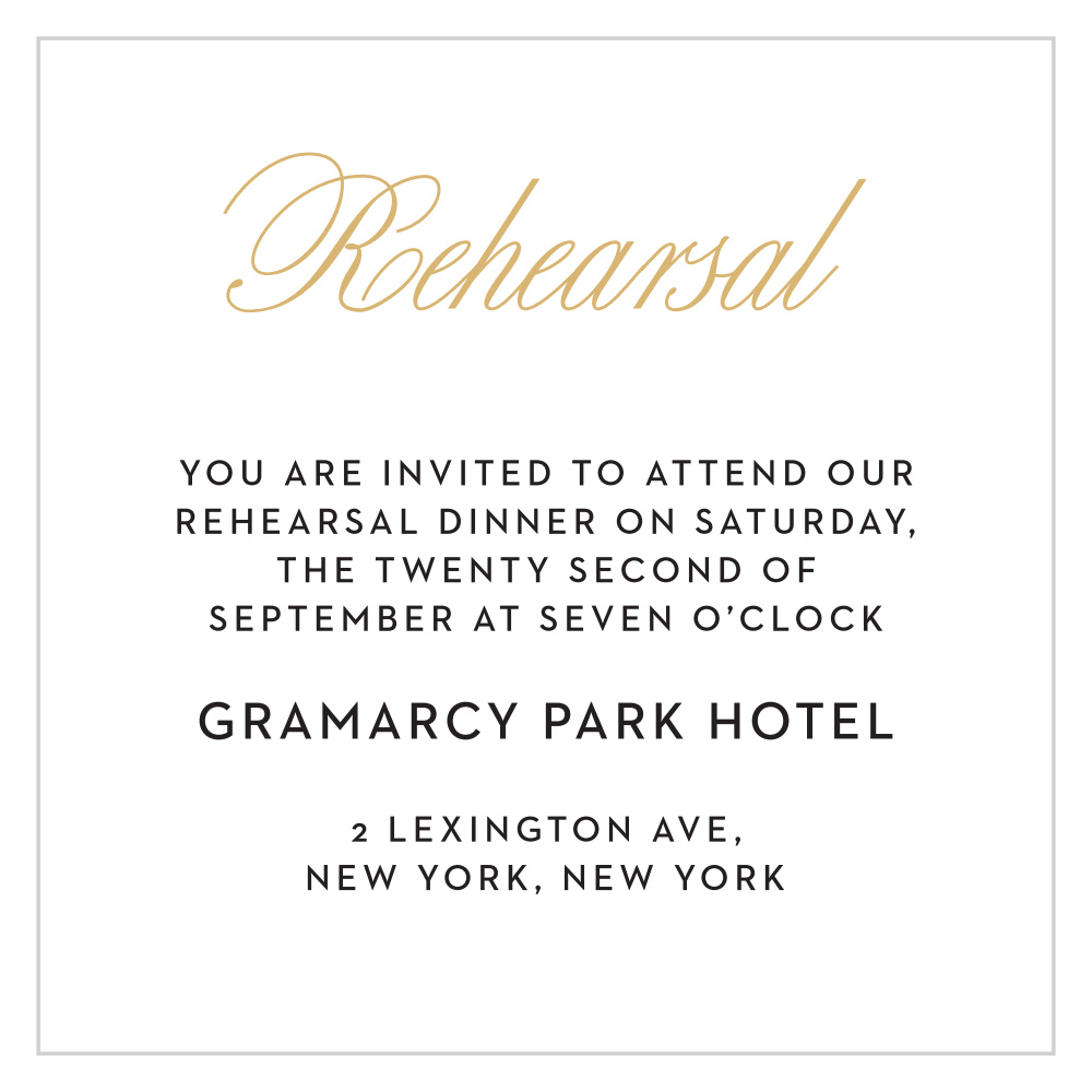 Traditional Script Ceremony Cards
