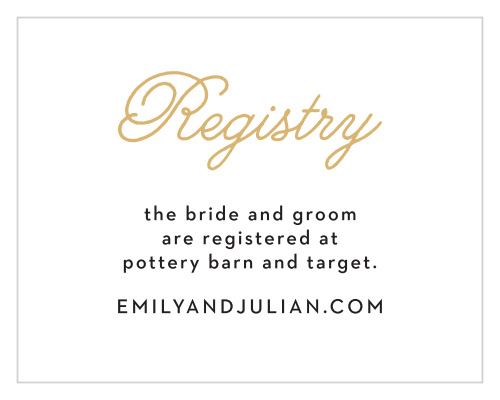 Sweetheart Script Registry Cards