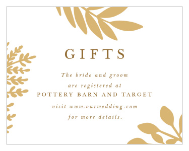 Autumn Leaves Registry Cards