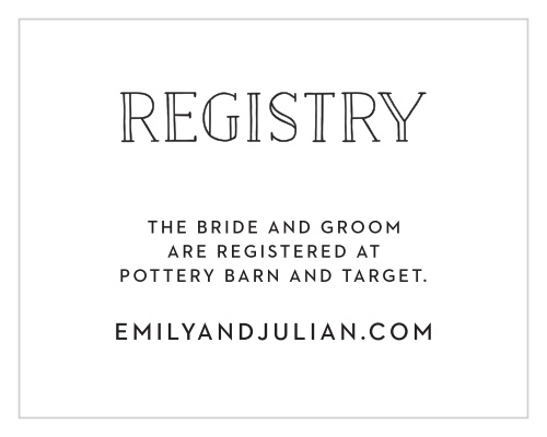 Type Frame Registry Cards