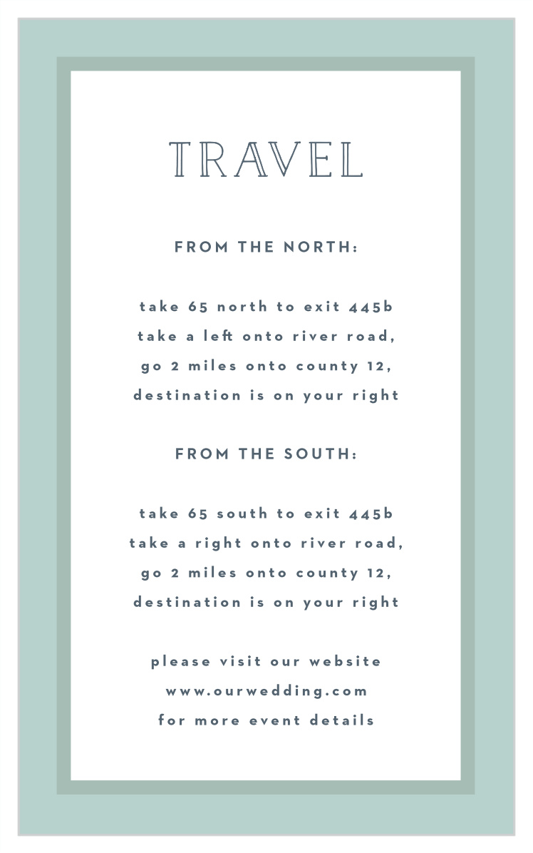 Retro Ribbon Direction Cards