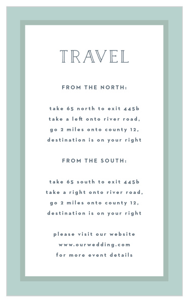 Retro Ribbon Direction Cards