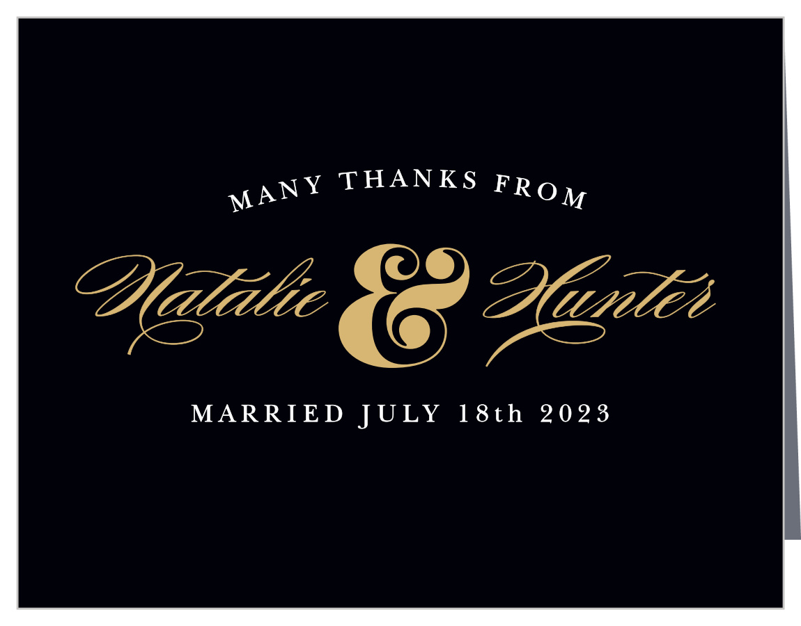 Minimal Ampersand Foil Wedding Thank You Cards