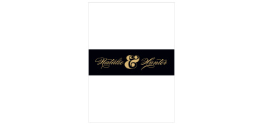 Minimal Ampersand Foil Wedding Belly Bands