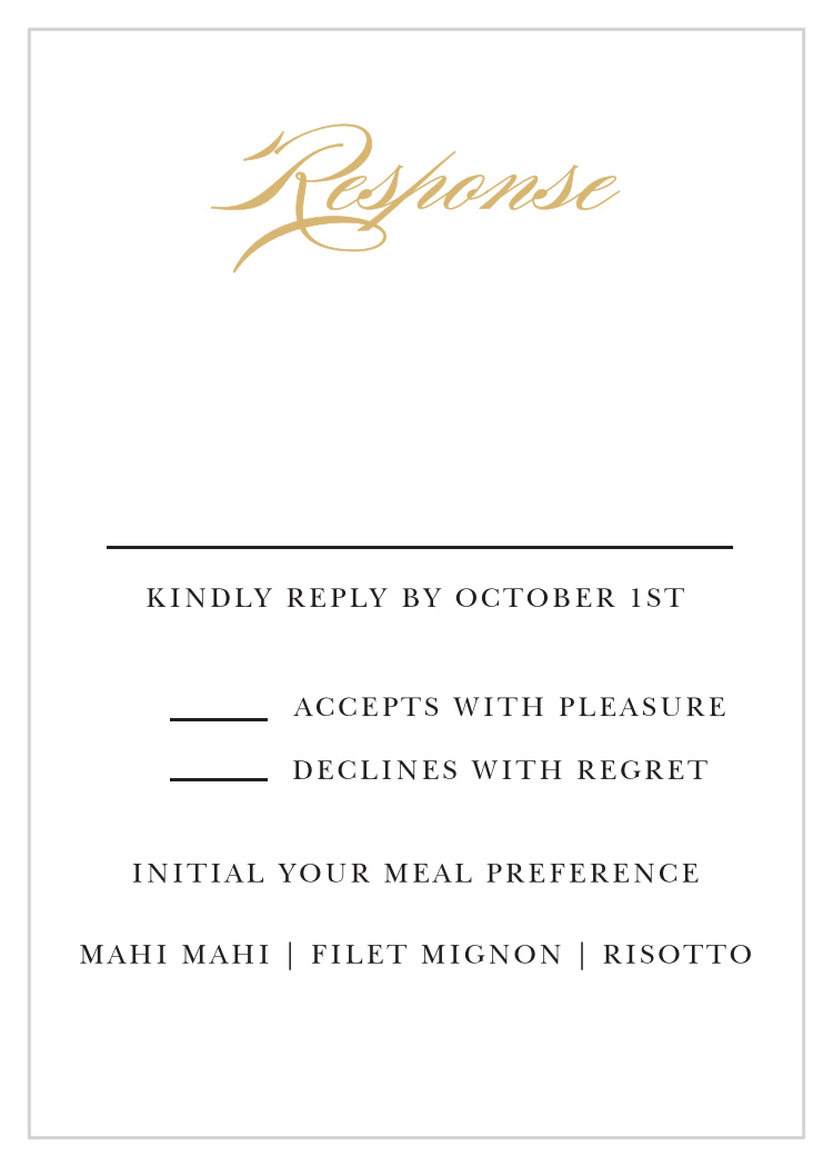 Minimal Ampersand Foil Response Cards