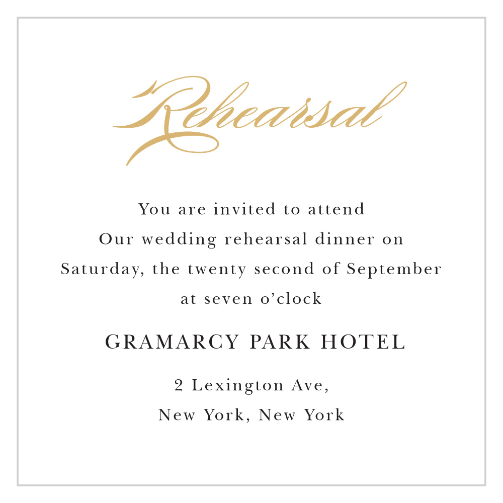 Minimal Ampersand Foil Ceremony Cards