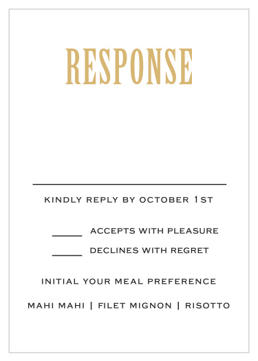 Antique Elegance Foil Response Cards