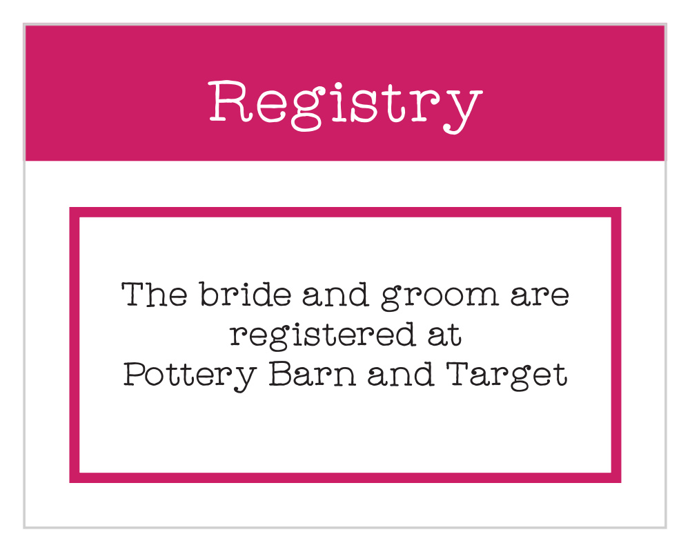 Uniquely Yours Registry Cards